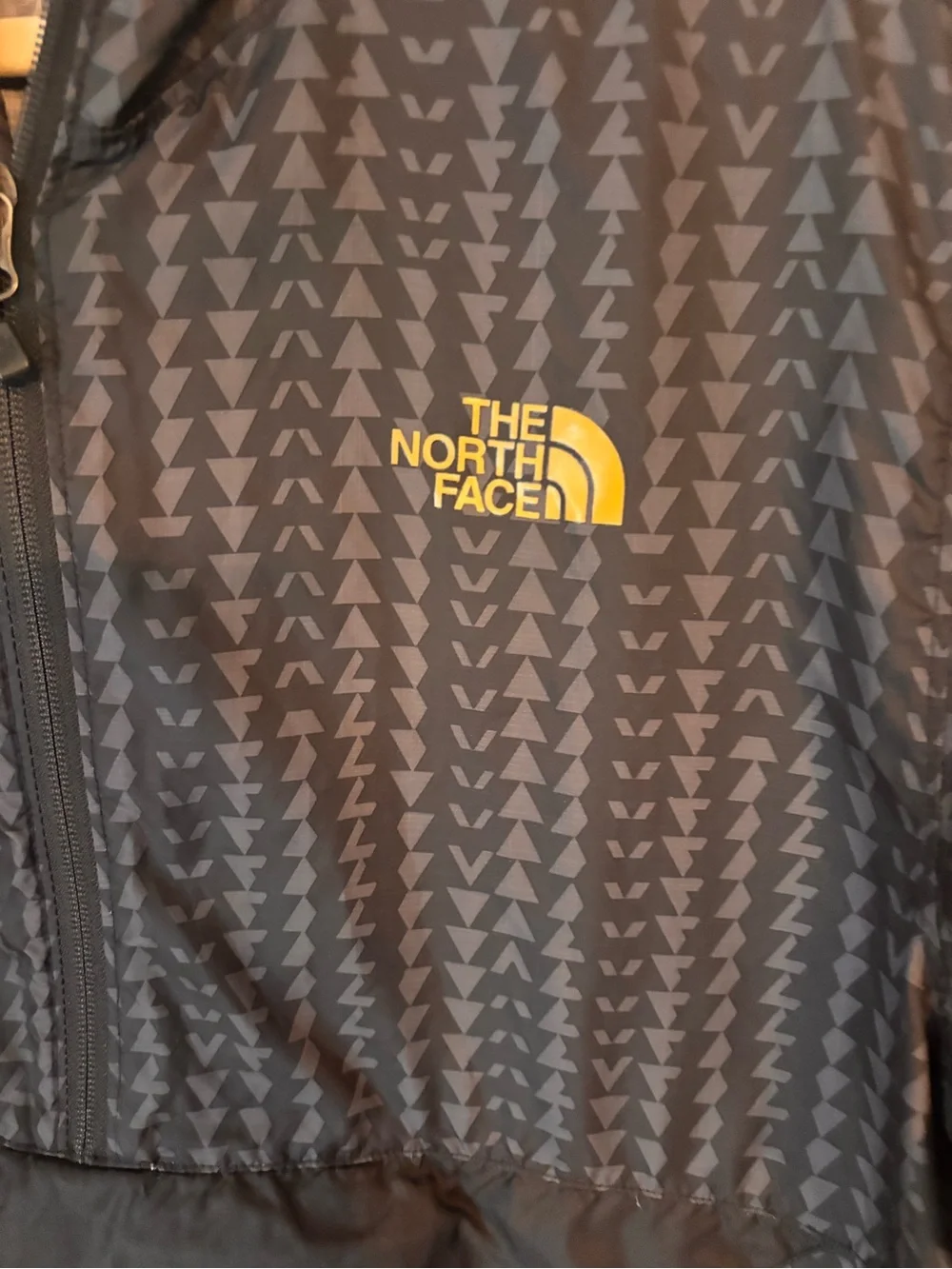 The North Face Men's Black & Gray Hooded Quarter Zip Windwall Windbreaker
